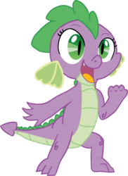 Size: 2223x3061 | Tagged: safe, artist:chiptunebrony, spike, dragon, g4, barb, barbabetes, clenched fist, cute, dragoness, female, grown barb, happy, high res, older spike, open mouth, pose, rule 63, rule63betes, simple background, smiling, solo, transparent background