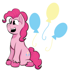 Size: 3000x3000 | Tagged: safe, artist:littletigressda, pinkie pie, earth pony, pony, g4, cutie mark background, female, high res, simple background, sitting, smiling, solo, transparent background