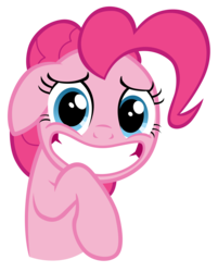 Size: 7000x8700 | Tagged: safe, artist:tardifice, pinkie pie, earth pony, pony, g4, the saddle row review, absurd resolution, faic, female, sheepish grin, simple background, solo, transparent background, vector