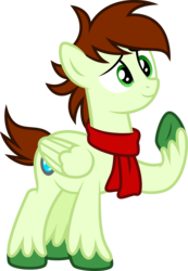 Size: 3428x4963 | Tagged: safe, artist:drakizora, oc, oc only, oc:aperture, pony, absurd resolution, clothes, commission, cutie mark, green, scarf, short mane, simple background, solo, transparent background, vector