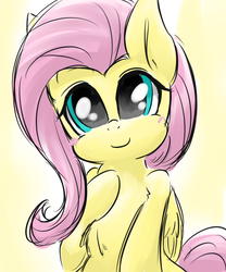 Size: 2500x3000 | Tagged: safe, artist:gamijack, fluttershy, pony, g4, cute, female, high res, looking at you, shyabetes, smiling, solo