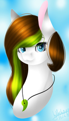 Size: 1285x2267 | Tagged: safe, artist:wika4007, oc, oc only, pony, bust, female, jewelry, mare, necklace, portrait, solo