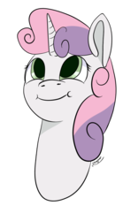 Size: 784x1256 | Tagged: safe, artist:stevejunier, sweetie belle, pony, unicorn, g4, bust, female, portrait, simple background, solo, transparent background