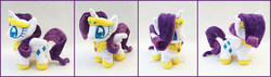 Size: 2624x742 | Tagged: safe, artist:lilmoon, rarity, pony, g4, chibi, crown, irl, jewelry, photo, plushie, regalia, solo