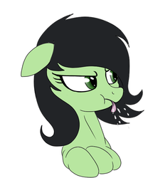 Size: 500x600 | Tagged: safe, oc, oc only, oc:filly anon, earth pony, pony, female, filly, raspberry, simple background, solo, tongue out, white background