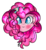 Size: 636x691 | Tagged: safe, artist:gallantserver, pinkie pie, human, g4, bust, female, humanized, portrait, simple background, smiling, solo, transparent background