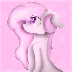 Size: 1024x1024 | Tagged: safe, artist:tizhonolulu, princess celestia, pony, g4, bust, drawing, ear fluff, female, pink, portrait, solo