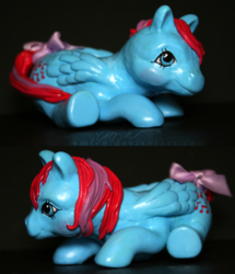 Size: 1024x1189 | Tagged: safe, artist:emfen, baby medley, pony, g1, baby, baby pony, irl, photo, sculpture, solo, traditional art