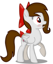 Size: 2000x2428 | Tagged: safe, artist:rsa.fim, oc, oc only, oc:whisper hope, pegasus, pony, bow, female, high res, mexican, red eyes, ribbon, simple background, solo, tail bow, tail wrap, transparent background, unitárium, vector