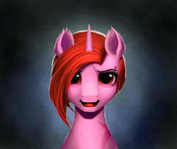 Size: 1600x1344 | Tagged: safe, artist:l1nkoln, oc, oc only, pony, unicorn, bust, female, mare, open mouth, portrait, solo