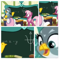 Size: 975x975 | Tagged: safe, edit, edited screencap, screencap, cheerilee, gabby, sweetie belle, earth pony, griffon, pony, unicorn, g4, my little pony: friendship is magic, the fault in our cutie marks, math