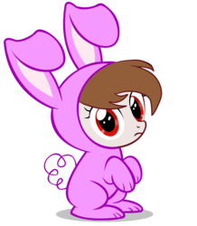 Size: 8300x9500 | Tagged: safe, artist:rsa.fim, oc, oc only, oc:nadia bash, absurd resolution, animal costume, bunny costume, clothes, costume, female, looking at you, mexican, red eyes, simple background, solo, transparent background, vector