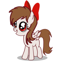 Size: 3500x3500 | Tagged: safe, artist:rsa.fim, oc, oc only, oc:nadia bash, pegasus, pony, bow, female, high res, mexican, red eyes, ribbon, simple background, solo, transparent background, vector