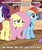 Size: 372x438 | Tagged: safe, edit, edited screencap, screencap, fluttershy, rainbow dash, rarity, pegasus, pony, unicorn, g4, image macro, insane troll logic, meme, needs more jpeg, observation, ponies standing next to each other, shipper logic