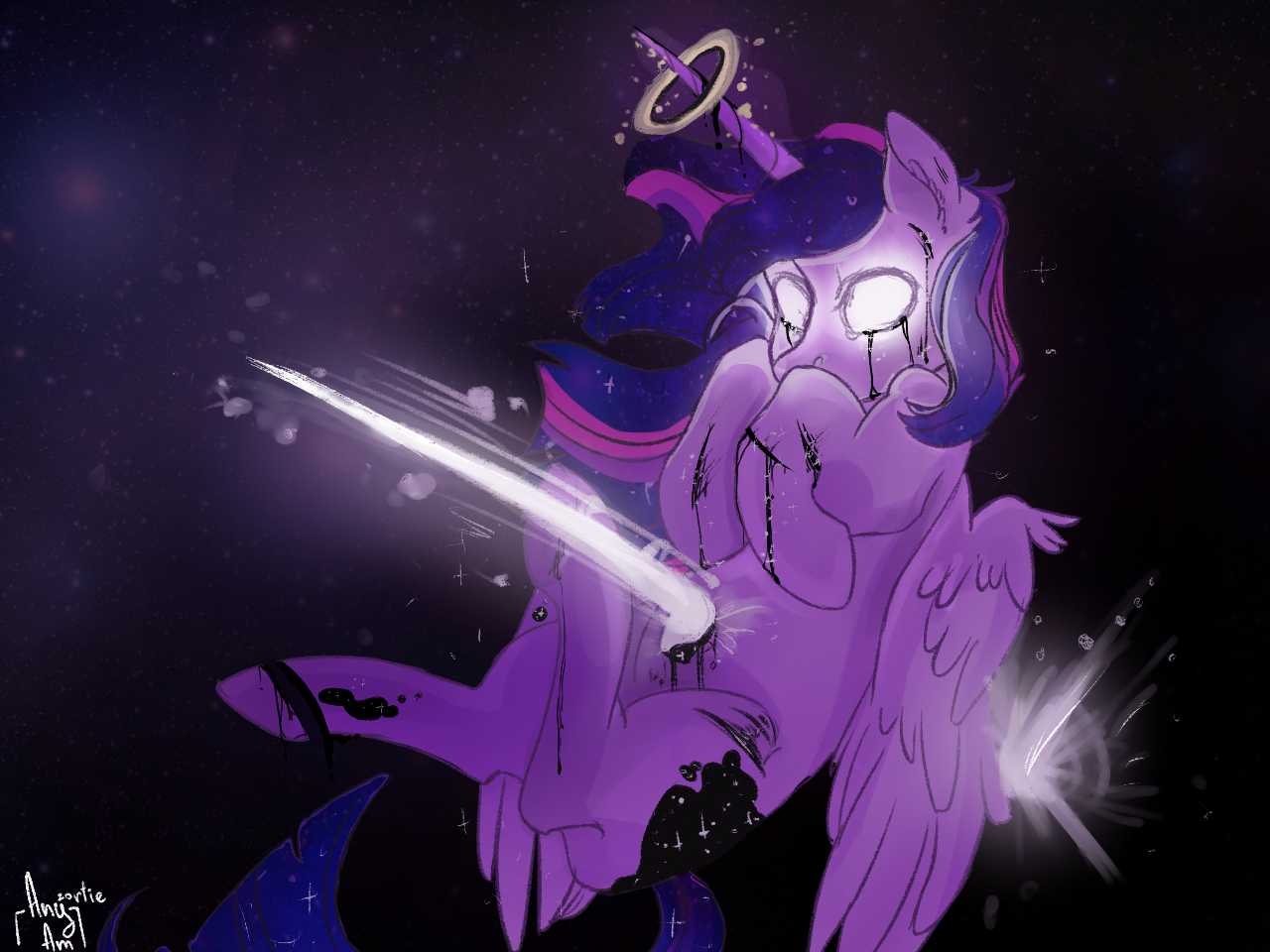 #1370860 - <b>grimdark</b>, artist:zortie, twilight sparkle, alicorn, <b>pony</b>, g4, co...