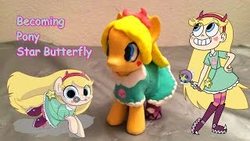 Size: 320x180 | Tagged: artist needed, safe, pony, customized toy, irl, photo, ponified, royal magic wand, star butterfly, star vs the forces of evil, toy