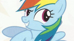 Size: 1136x640 | Tagged: safe, rainbow dash, g4, female, looking at you, low quality, needs more jpeg, solo, upscaled