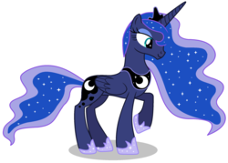 Size: 2100x1500 | Tagged: safe, artist:watermelon changeling, derpibooru exclusive, princess luna, alicorn, pony, g4, female, ms paint, raised hoof, simple background, solo, white background