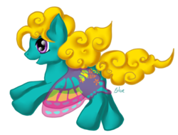 Size: 564x427 | Tagged: safe, artist:blusagi, buzzer (g1), butterfly, butterfly pony, hybrid, g1, g4, butterfly wings, female, g1 to g4, generation leap, simple background, solo, summer wing ponies, transparent background, wings