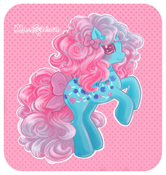 Size: 1024x1079 | Tagged: safe, artist:misslocoloca, sweet tooth (g1), g1, female, solo