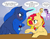 Size: 1280x989 | Tagged: safe, artist:silfoe, applejack, princess luna, sci-twi, sunset shimmer, twilight sparkle, alicorn, earth pony, pony, unicorn, royal sketchbook, g4, alcohol, blushing, cowboy hat, dialogue, drink, drunk, drunk luna, drunker shimmer, female, friends, glass, glowing horn, hat, horn, lesbian, looking at each other, magic, ship:sci-twishimmer, ship:sunsetsparkle, shipping, simple background, smiling, stetson, twilight sparkle (alicorn), wine