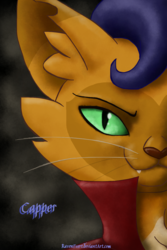 Size: 1000x1500 | Tagged: safe, artist:ravenevert, capper dapperpaws, abyssinian, cat, anthro, g4, my little pony: the movie, chest fluff, handsome, male, sexy, solo, stupid sexy capper
