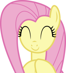 Size: 10713x11748 | Tagged: safe, artist:cyanlightning, fluttershy, pony, g4, gauntlet of fire, .svg available, absurd resolution, cute, eyes closed, female, mare, shyabetes, simple background, smiling, solo, transparent background, vector