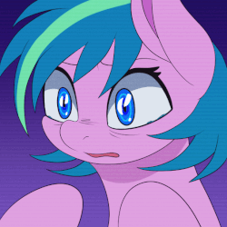 Size: 560x560 | Tagged: safe, artist:fawness, oc, oc only, oc:cyber mist, animated, crying, female, gif, solo