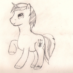 Size: 1214x1224 | Tagged: safe, artist:silversthreads, shining armor, pony, g4, daily sketch, male, sketch, solo, stallion, traditional art, unshorn fetlocks
