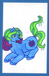 Size: 418x640 | Tagged: safe, artist:skypinpony, apple pie (g2), g2, female, solo, traditional art