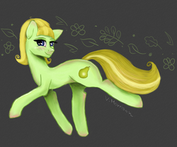 Size: 1800x1500 | Tagged: safe, artist:sugardoll666, oc, oc only, oc:grusia, earth pony, pony, female, food, mare, pear, recolor, solo