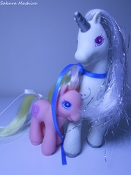 Size: 3000x4000 | Tagged: safe, artist:ushi-de-bray, baby fleur, princess silver swirl, g2, irl, photo, toy