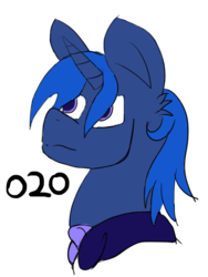 Size: 600x800 | Tagged: safe, artist:supasqueegee, oc, oc only, oc:noxington nocte, alicorn, pony, bust, flat colors, horn, portrait, simple background, solo, white background