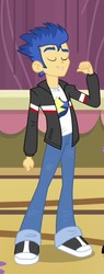 Size: 271x713 | Tagged: safe, screencap, flash sentry, equestria girls, g4, my little pony equestria girls: rainbow rocks, clothes, jacket, male, pants, shoes, sneakers, solo