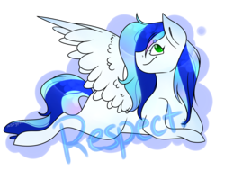 Size: 4445x3374 | Tagged: safe, artist:skypaw122, oc, oc only, oc:sapphire heart song, pegasus, pony, #respecttheartist, blue hair, high res, respect, simple background, solo, transparent background