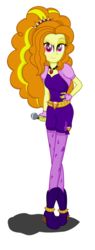 Size: 2236x5905 | Tagged: safe, artist:deannaphantom13, adagio dazzle, equestria girls, g4, boots, clothes, female, fingerless gloves, gloves, high heel boots, high res, looking at you, microphone, sassy, simple background, solo, spikes, transparent background