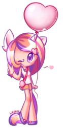 Size: 393x790 | Tagged: safe, artist:lillynya, light heart, unicorn, anthro, unguligrade anthro, g2, female, race swap, solo