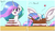 Size: 4120x2401 | Tagged: safe, artist:nexcoyotlgt, princess celestia, alicorn, pony, g4, cake, cakelestia, cheek fluff, comic, cute, cutelestia, ear fluff, eating, eyes on the prize, faceplant, female, fluffy, food, happy, heart, high res, majestic as fuck, messy eating, nom, offscreen character, open mouth, sillestia, silly, silly pony, smiling, solo, spread wings, that pony sure does love cakes