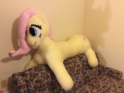 Size: 2592x1936 | Tagged: safe, artist:ponylover88, fluttershy, g4, couch, handmade, irl, photo, plushie, solo, wingless