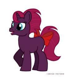Size: 1300x1518 | Tagged: safe, artist:lonewolf3878, fizzlepop berrytwist, tempest shadow, pony, unicorn, g4, my little pony: the movie, bow, cute, female, filly, filly tempest shadow, simple background, solo, tail bow, tempestbetes, transparent background, younger