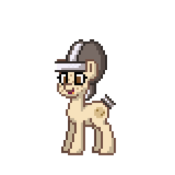 Size: 320x320 | Tagged: safe, artist:dsp2003, oc, oc only, oc:dunkie, food pony, original species, pony, pony town, female, food, pixel art, simple background, solo, transparent background