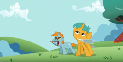 Size: 1057x538 | Tagged: safe, screencap, snails, snips, pony, unicorn, g4, my little pony: friendship is magic, the cutie pox, colt, male, plate