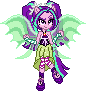 Size: 172x182 | Tagged: safe, artist:botchan-mlp, aria blaze, equestria girls, g4, animated, ariabetes, blinking, cute, desktop ponies, female, fin wings, gif, looking at you, pixel art, ponied up, simple background, sleeveless, smiling, solo, sprite, transparent background