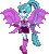 Size: 172x190 | Tagged: safe, artist:botchan-mlp, sonata dusk, equestria girls, g4, animated, blinking, cute, desktop ponies, female, fin wings, gif, looking at you, pixel art, ponied up, simple background, smiling, solo, sonatabetes, sprite, transparent background