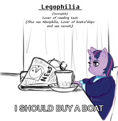 Size: 540x558 | Tagged: dead source, safe, artist:sehad, twilight sparkle, anthro, big book of fetishes, g4, clothes, educational, female, i should buy a boat, meme, newspaper, simple, simple background, sketch, solo, suit