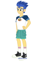 Size: 1600x2263 | Tagged: safe, artist:jucamovi1992, flash sentry, equestria girls, g4, my little pony equestria girls: legend of everfree, clothes, converse, male, shoes, shorts, simple background, socks, solo, transparent background