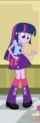 Size: 160x481 | Tagged: safe, screencap, twilight sparkle, equestria girls, g4, clothes, female, leg warmers, shoes, skirt, socks, solo