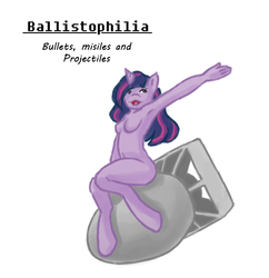 Size: 540x558 | Tagged: dead source, safe, artist:sehad, twilight sparkle, unicorn, anthro, unguligrade anthro, big book of fetishes, g4, armpits, atomic bomb, barbie doll anatomy, belly button, bomb, breasts, featureless breasts, female, fetish, long hair, misspelling, nuclear weapon, pinup, riding a bomb, simple, solo, unicorn twilight, weapon