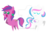 Size: 600x388 | Tagged: safe, artist:star3catcher, skywishes, star catcher, earth pony, pegasus, pony, g3, g4, base used, cute, deviantart watermark, eyes closed, g3 to g4, g3betes, generation leap, happy, obtrusive watermark, open mouth, paint.net, pointy ponies, simple background, transparent background, watermark