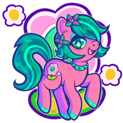 Size: 1000x1000 | Tagged: safe, artist:dolcisprinkles, may belle, g3, female, heart, heart eyes, hoof polish, mare, simple background, solo, starry eyes, transparent background, wingding eyes